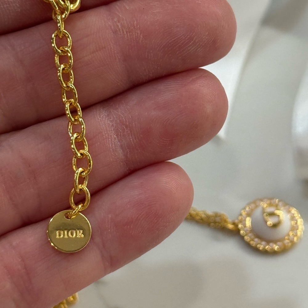Auth. Christian Dior Petit CD Necklace - Picture 3 of 3